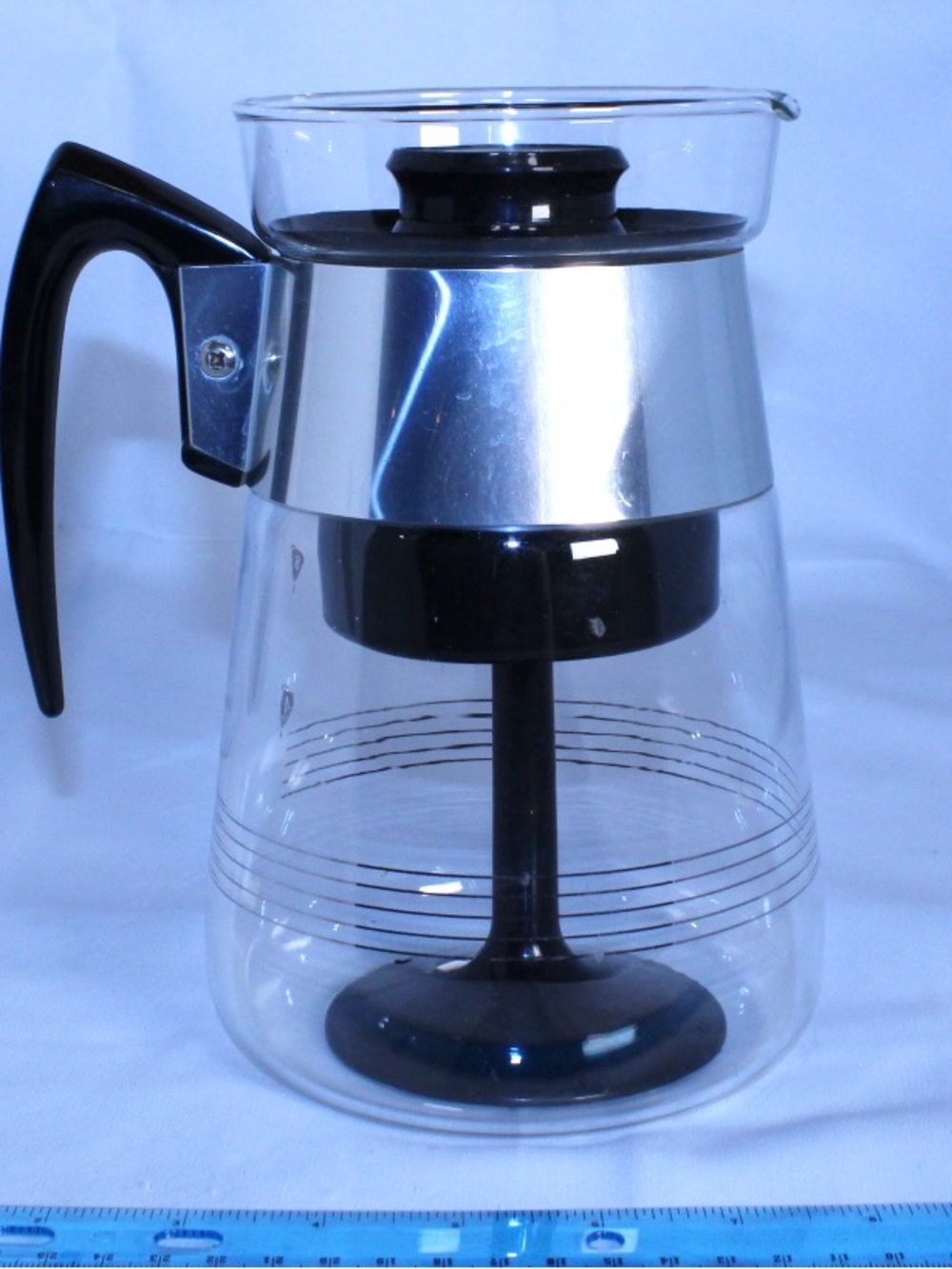 COLLECTABLE Vintage MCM Corning Pyrex Glass Stovetop Percolator 6 Cup Model - Picture 4 of 8